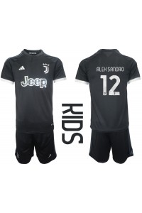 Fotbalové Dres Juventus Alex Sandro #12 Dětské Třetí Oblečení 2023-24 Krátký Rukáv (+ trenýrky)